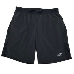 Gore Running Wear Athletic Shorts 8.5" Mens L Black‎ Unlined Pockets